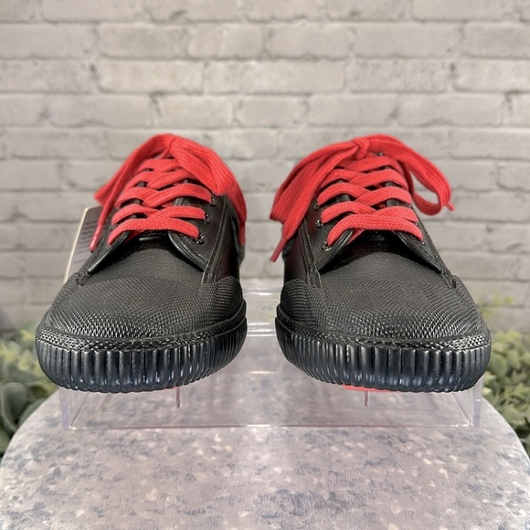 FEIYUE X STAPLE 1920 Black Leather Low Full Color Pigeon Sneakers Men’s 10🖤NWT - Picture 2 of 12